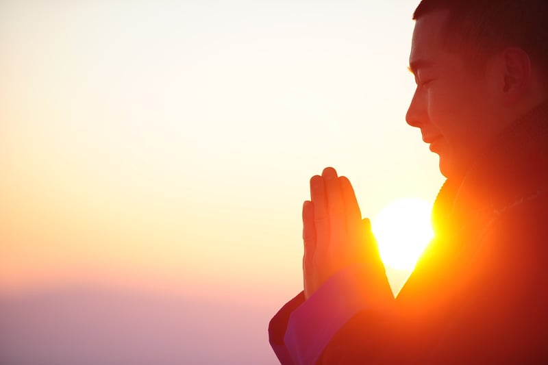 Meditation at sunrise